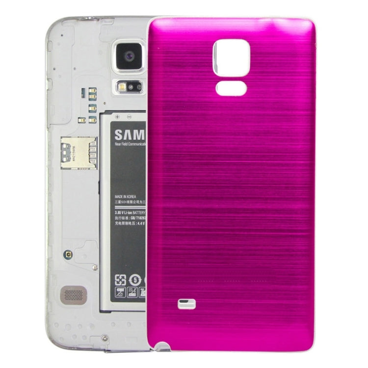 For Galaxy Note 4 White Edge Brushed Texture Back Cover