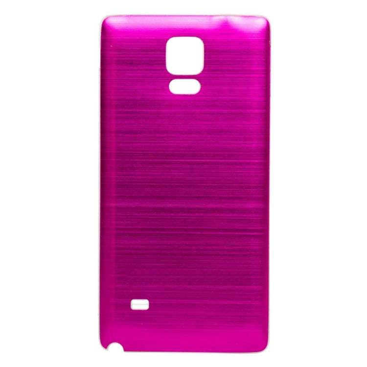 For Galaxy Note 4 White Edge Brushed Texture Back Cover