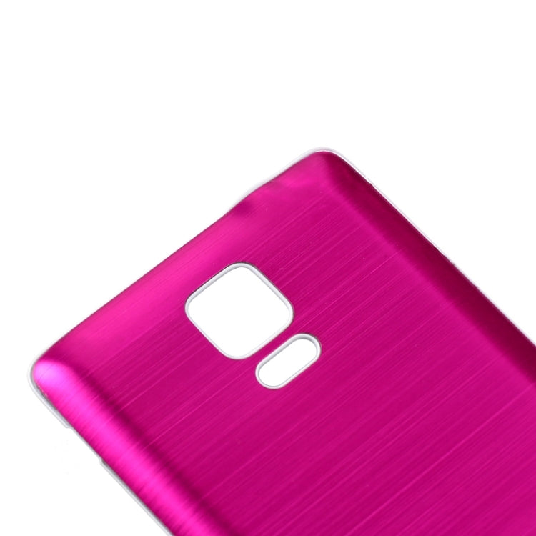 For Galaxy Note 4 White Edge Brushed Texture Back Cover