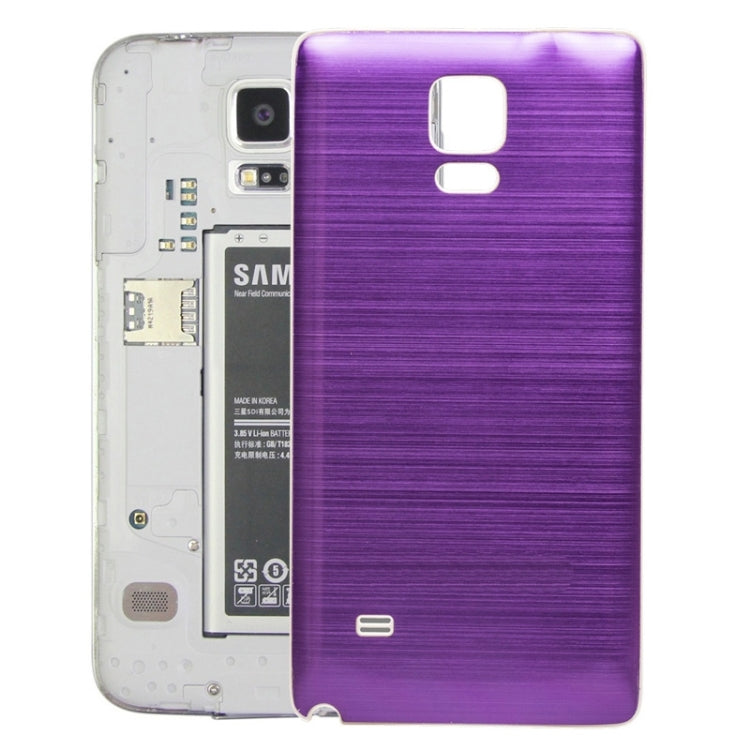 For Galaxy Note 4 White Edge Brushed Texture Back Cover