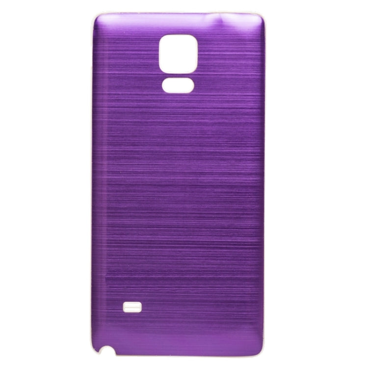 For Galaxy Note 4 White Edge Brushed Texture Back Cover