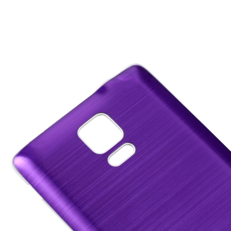 For Galaxy Note 4 White Edge Brushed Texture Back Cover