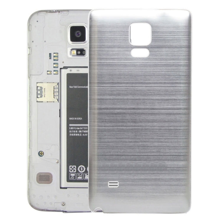 For Galaxy Note 4 White Edge Brushed Texture Back Cover