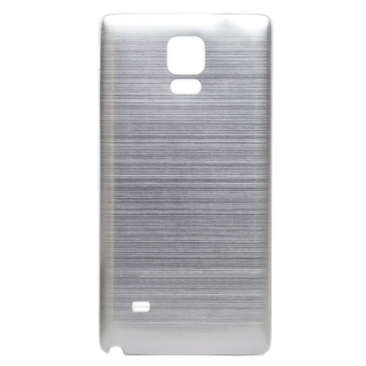 For Galaxy Note 4 White Edge Brushed Texture Back Cover