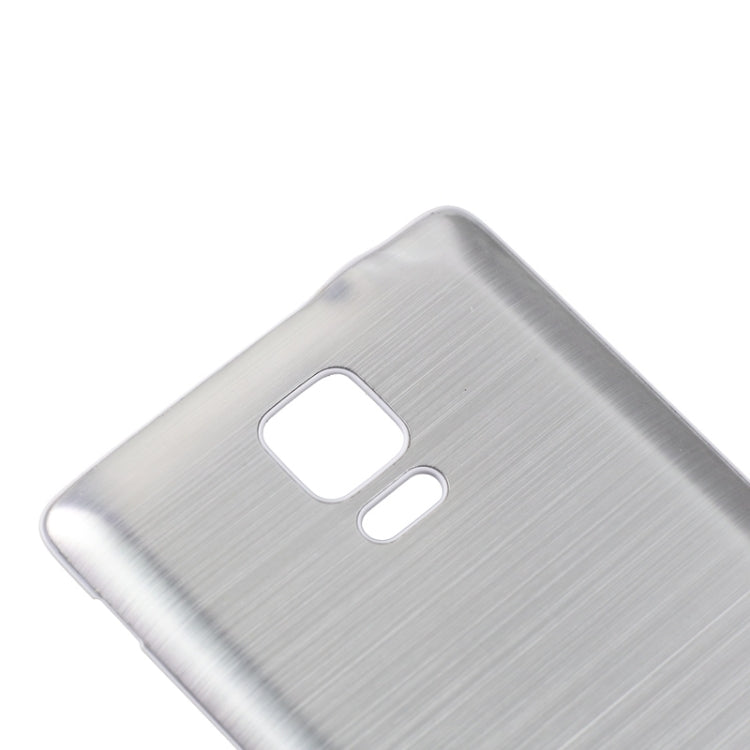 For Galaxy Note 4 White Edge Brushed Texture Back Cover