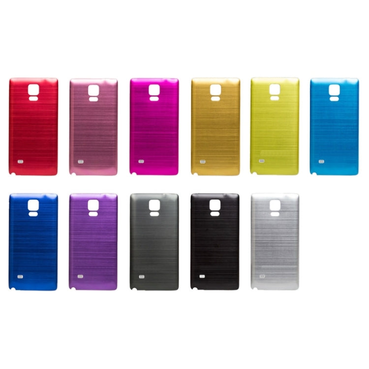 For Galaxy Note 4 White Edge Brushed Texture Back Cover