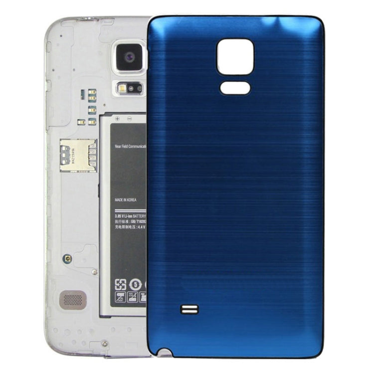 For Galaxy Note 4 Black Edge Brushed Texture Back Cover