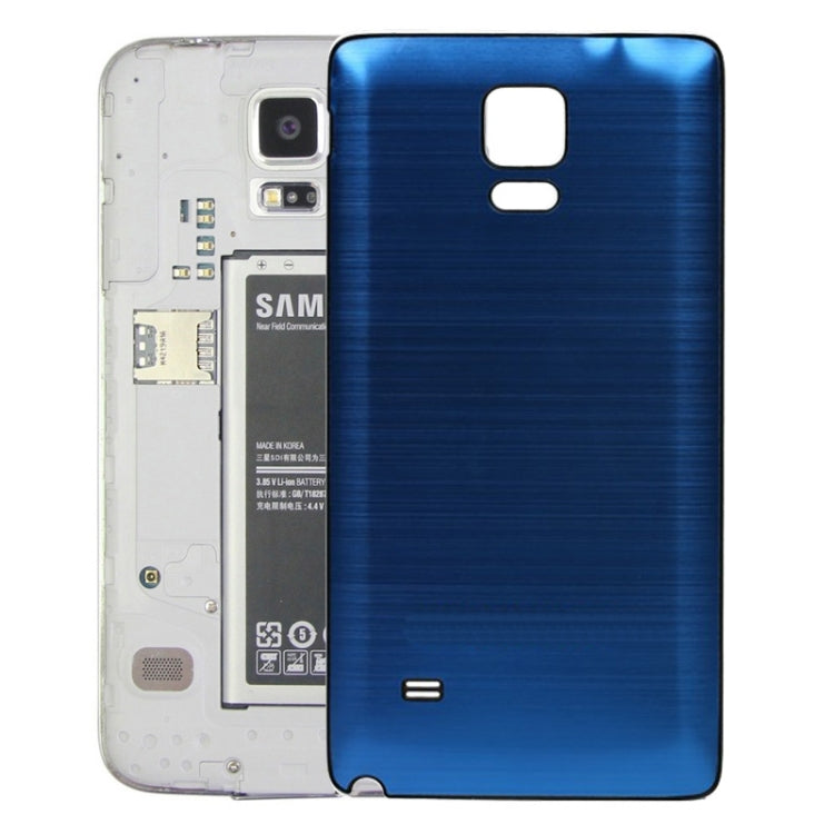 For Galaxy Note 4 Black Edge Brushed Texture Back Cover