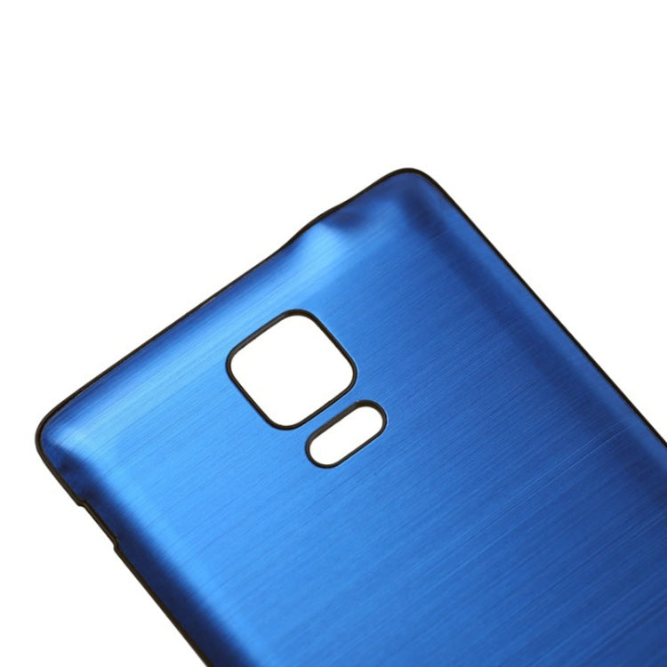 For Galaxy Note 4 Black Edge Brushed Texture Back Cover