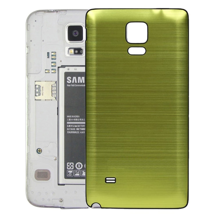 For Galaxy Note 4 Black Edge Brushed Texture Back Cover