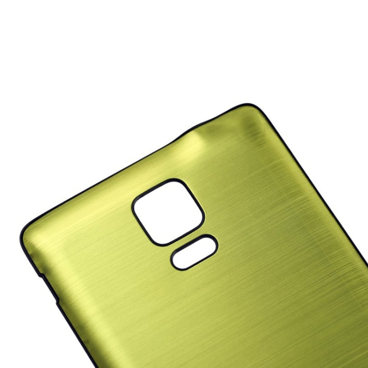 For Galaxy Note 4 Black Edge Brushed Texture Back Cover