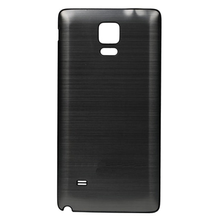 For Galaxy Note 4 Black Edge Brushed Texture Back Cover