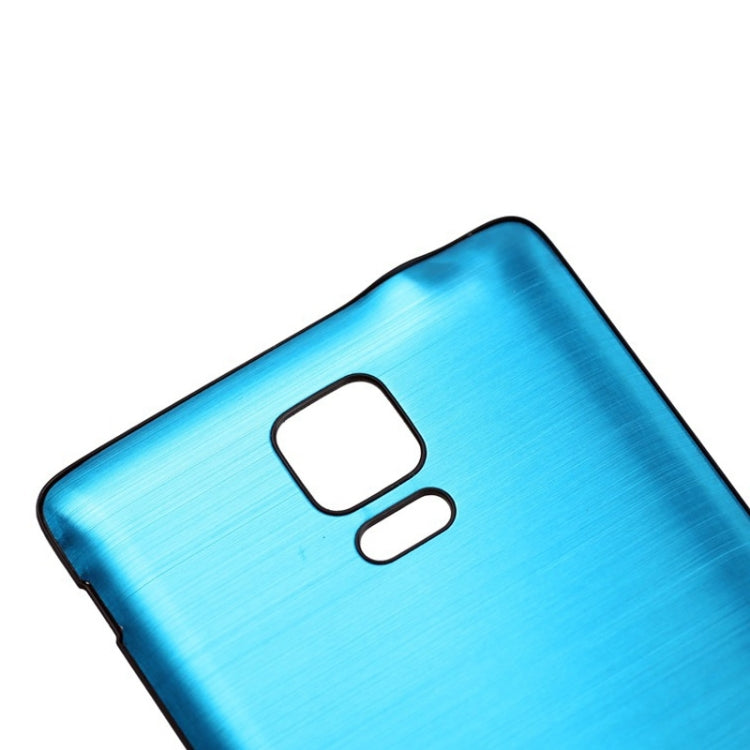 For Galaxy Note 4 Black Edge Brushed Texture Back Cover