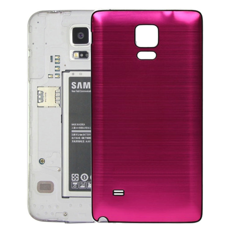 For Galaxy Note 4 Black Edge Brushed Texture Back Cover