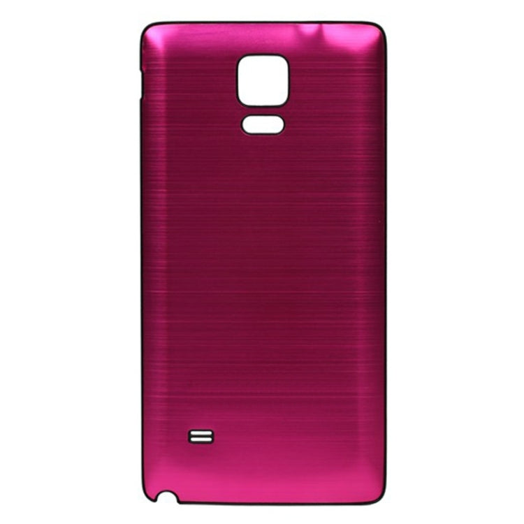 For Galaxy Note 4 Black Edge Brushed Texture Back Cover
