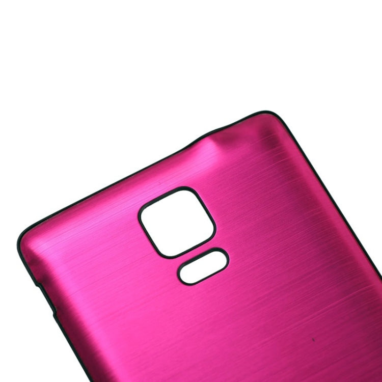 For Galaxy Note 4 Black Edge Brushed Texture Back Cover