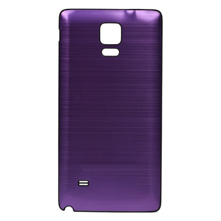 For Galaxy Note 4 Black Edge Brushed Texture Back Cover