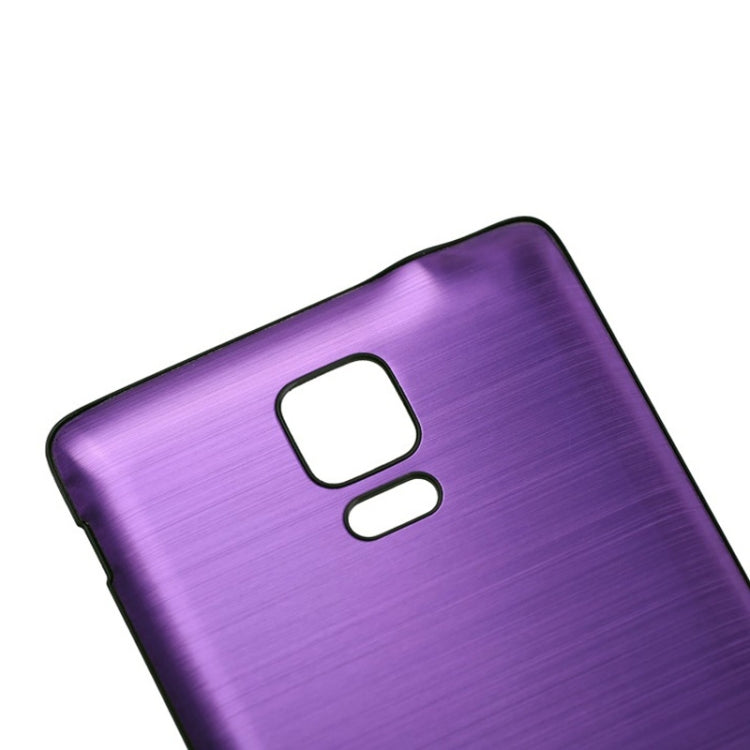 For Galaxy Note 4 Black Edge Brushed Texture Back Cover