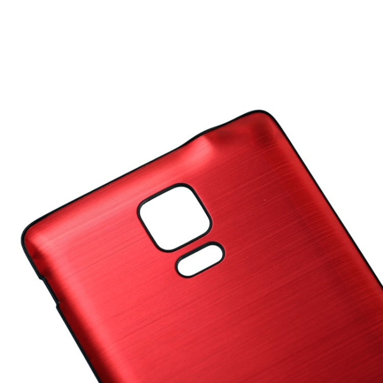 For Galaxy Note 4 Black Edge Brushed Texture Back Cover