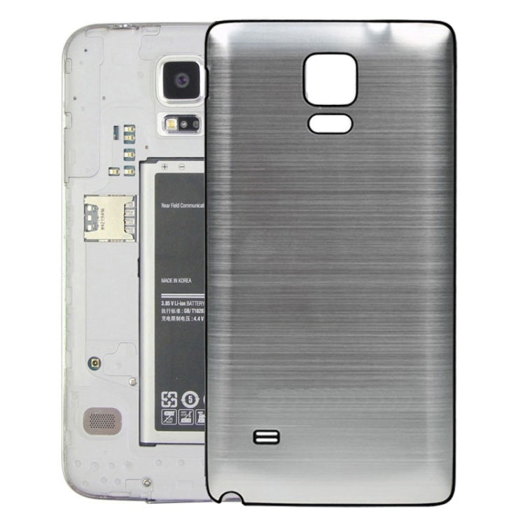 For Galaxy Note 4 Black Edge Brushed Texture Back Cover