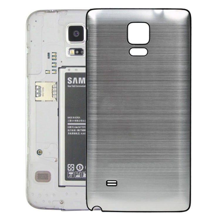 For Galaxy Note 4 Black Edge Brushed Texture Back Cover