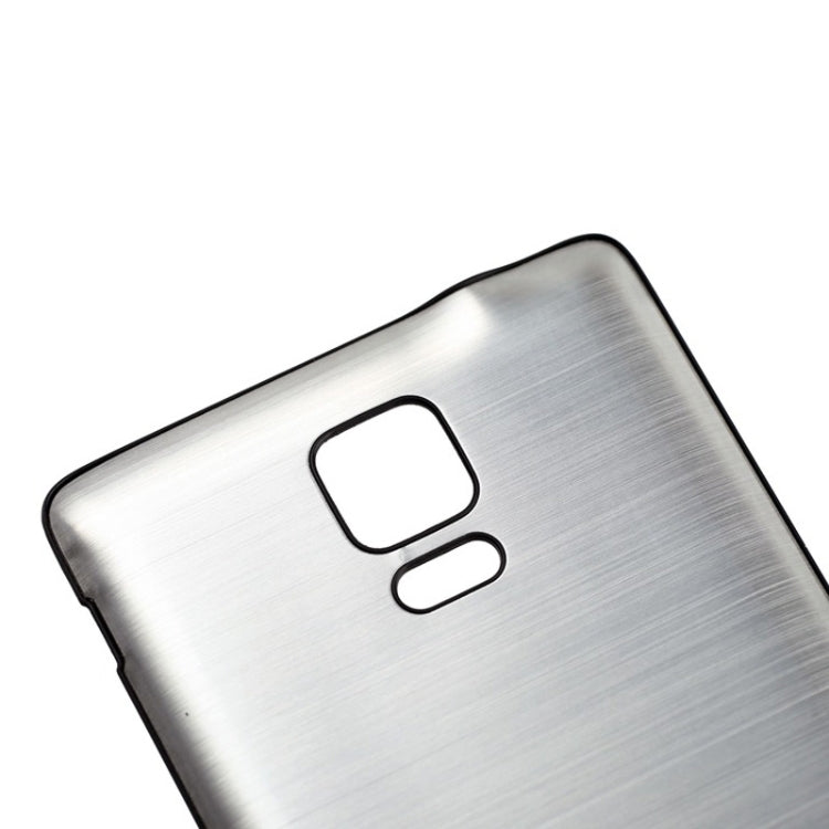 For Galaxy Note 4 Black Edge Brushed Texture Back Cover