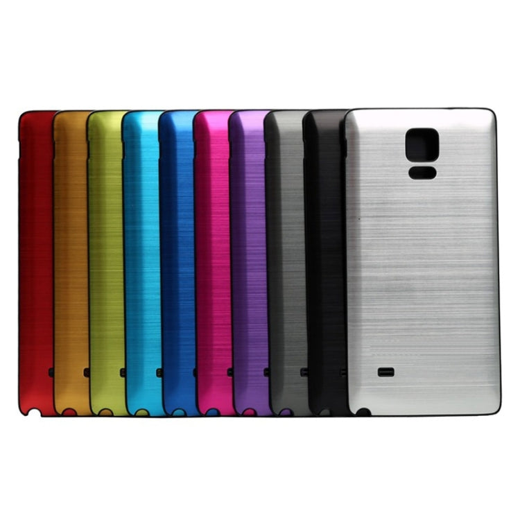 For Galaxy Note 4 Black Edge Brushed Texture Back Cover