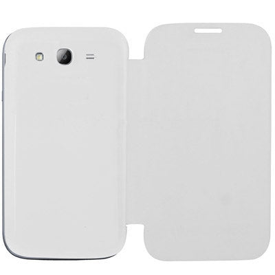 For Galaxy Grand Duos / i9082 / i9080 Original Style  Battery Cover + Flip Leather Case (White)