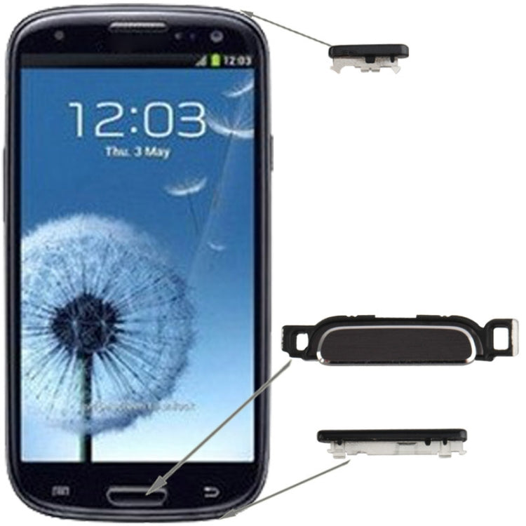 For Galaxy SIII / i9300 High Qualiay Home Key + Power key + Volume key