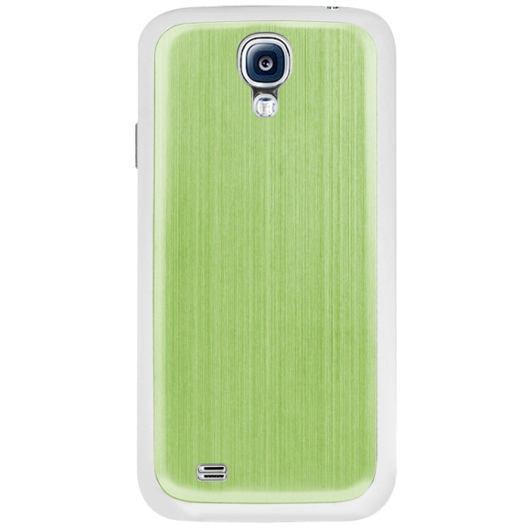 For Galaxy S IV / i9500 Metallic Brushed + Plating Plastic Material  Back Cover (Green)