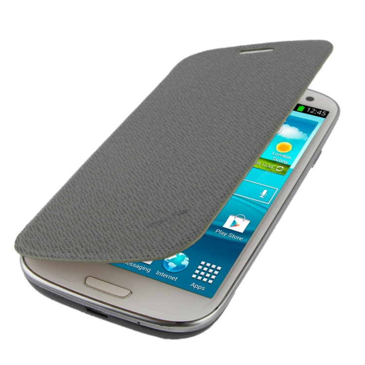 For Galaxy S III / i9300 Cross Texture  Back Cover with Flip Leather Case