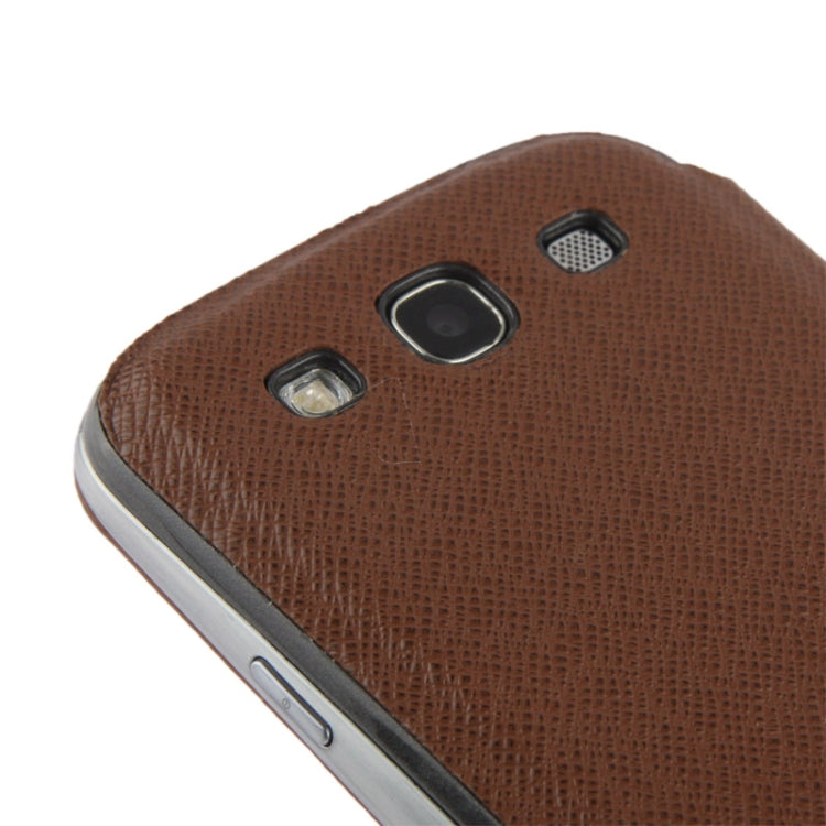 For Galaxy S III / i9300 Cross Texture  Back Cover with Flip Leather Case
