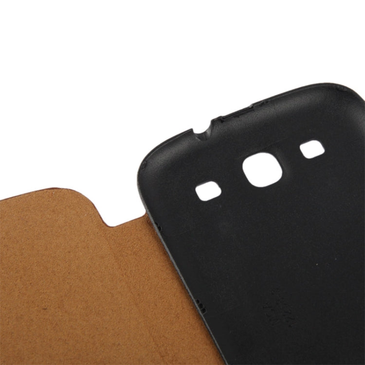 For Galaxy S III / i9300 Cross Texture  Back Cover with Flip Leather Case