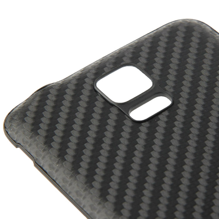 For Galaxy S5 / G900 Carbon Fiber Texture Plating Plastic Material  Back Cover