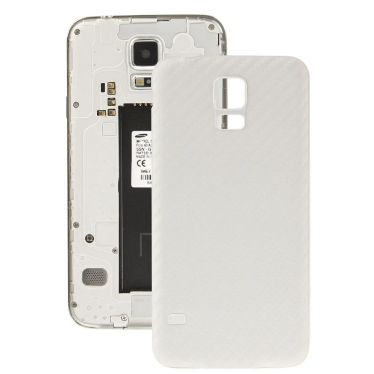 For Galaxy S5 / G900 Carbon Fiber Texture Plating Plastic Material  Back Cover