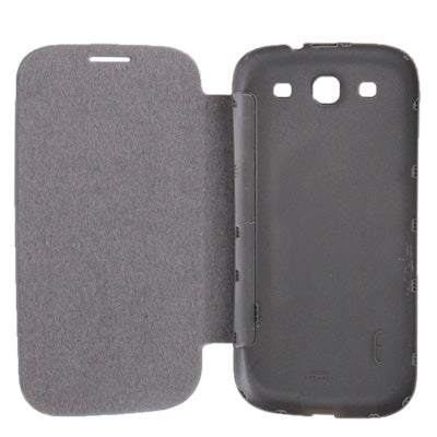 For Galaxy i939D Cloth Texture Style Flip Leather Case + Plastic  Battery Cover