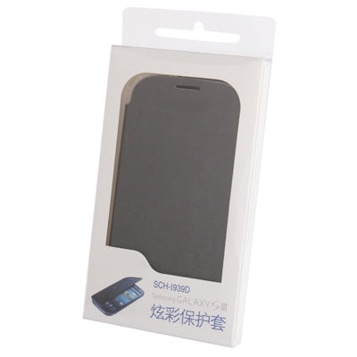 For Galaxy i939D Cloth Texture Style Flip Leather Case + Plastic  Battery Cover