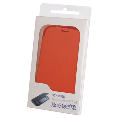 For Galaxy i939D Cloth Texture Style Flip Leather Case + Plastic  Battery Cover