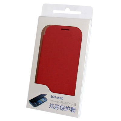 For Galaxy i939D Cloth Texture Style Flip Leather Case + Plastic  Battery Cover