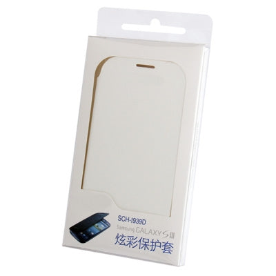 For Galaxy i939D Cloth Texture Style Flip Leather Case + Plastic  Battery Cover
