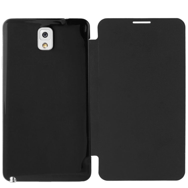 For Galaxy Note III / N9000 Ultra Slim Flip Leather Case + Plastic  Back Cover (Black)