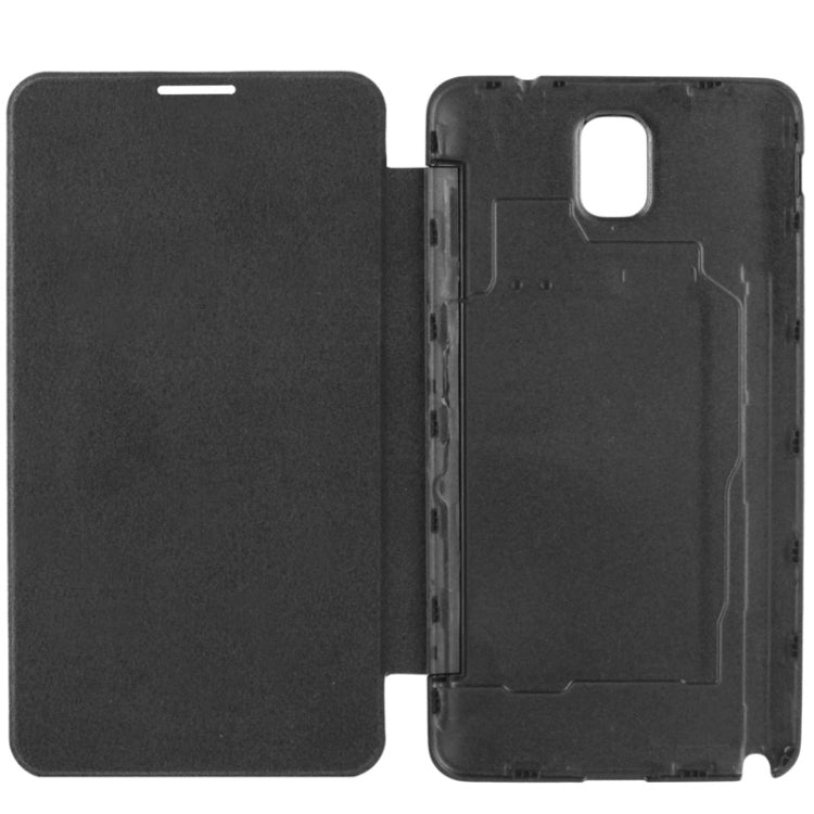 For Galaxy Note III / N9000 Ultra Slim Flip Leather Case + Plastic  Back Cover (Black)