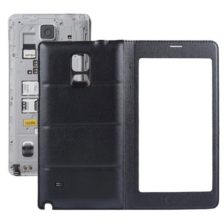 For Galaxy Note 4 Touch Panel Horizontal Flip PU Leather Case and Plastic  Back Cover with Call Display ID