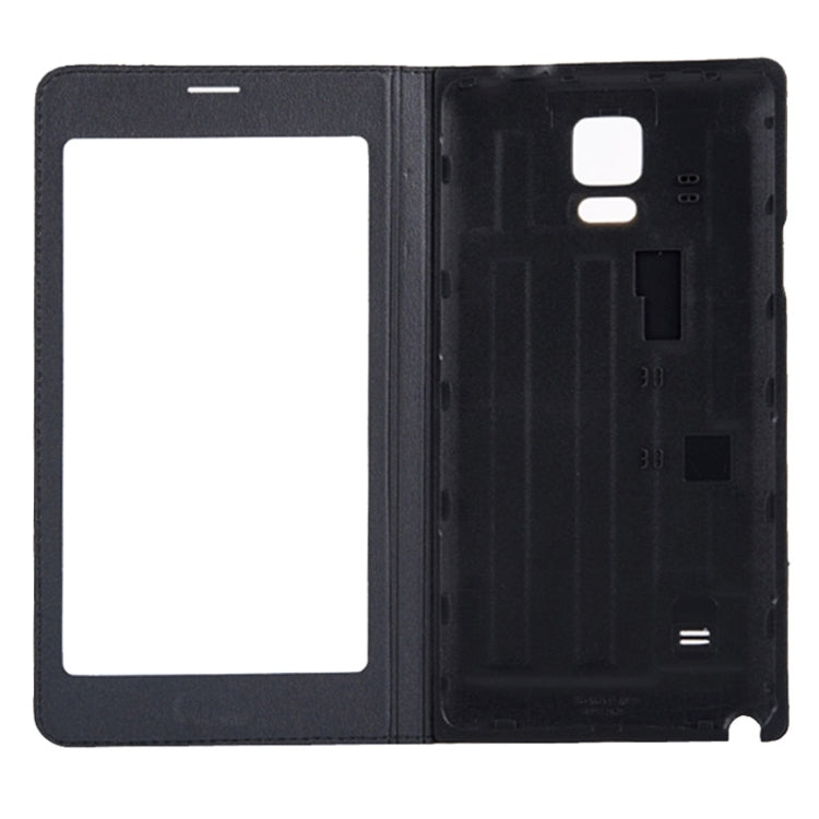 For Galaxy Note 4 Touch Panel Horizontal Flip PU Leather Case and Plastic  Back Cover with Call Display ID