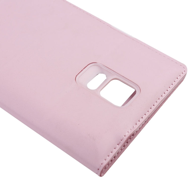 For Galaxy Note 4 Touch Panel Horizontal Flip PU Leather Case and Plastic  Back Cover with Call Display ID