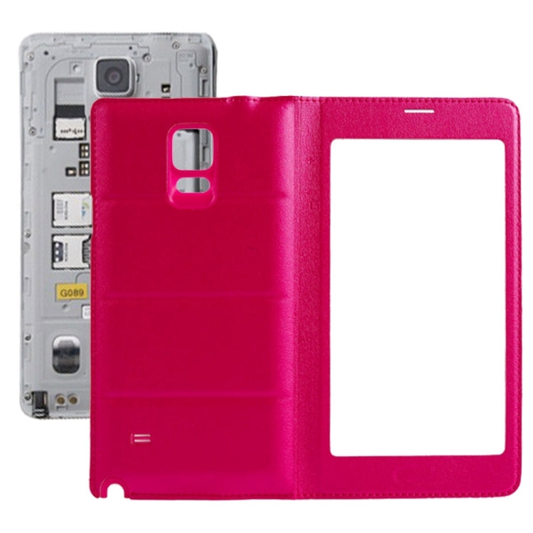 For Galaxy Note 4 Touch Panel Horizontal Flip PU Leather Case and Plastic  Back Cover with Call Display ID