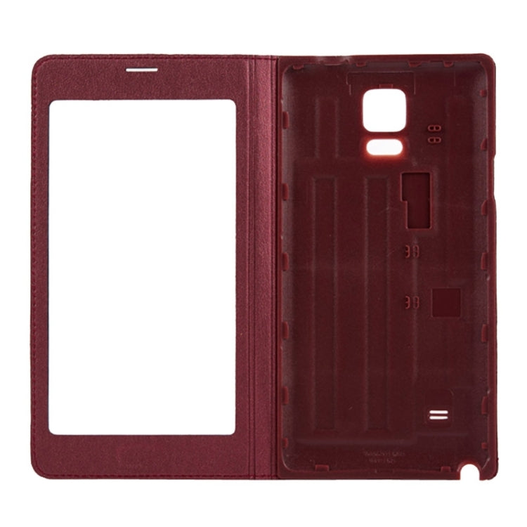 For Galaxy Note 4 Touch Panel Horizontal Flip PU Leather Case and Plastic  Back Cover with Call Display ID