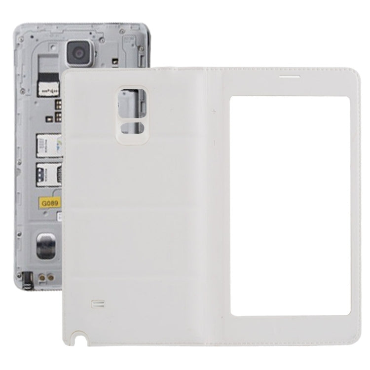 For Galaxy Note 4 Touch Panel Horizontal Flip PU Leather Case and Plastic  Back Cover with Call Display ID