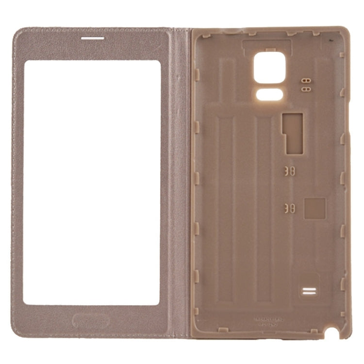 For Galaxy Note 4 Touch Panel Horizontal Flip PU Leather Case and Plastic  Back Cover with Call Display ID