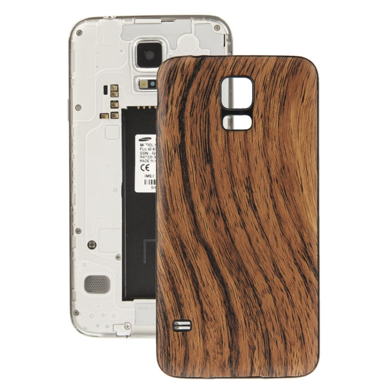 For Galaxy S5 / G900 Wood Texture Plating Plastic Material  Back Cover